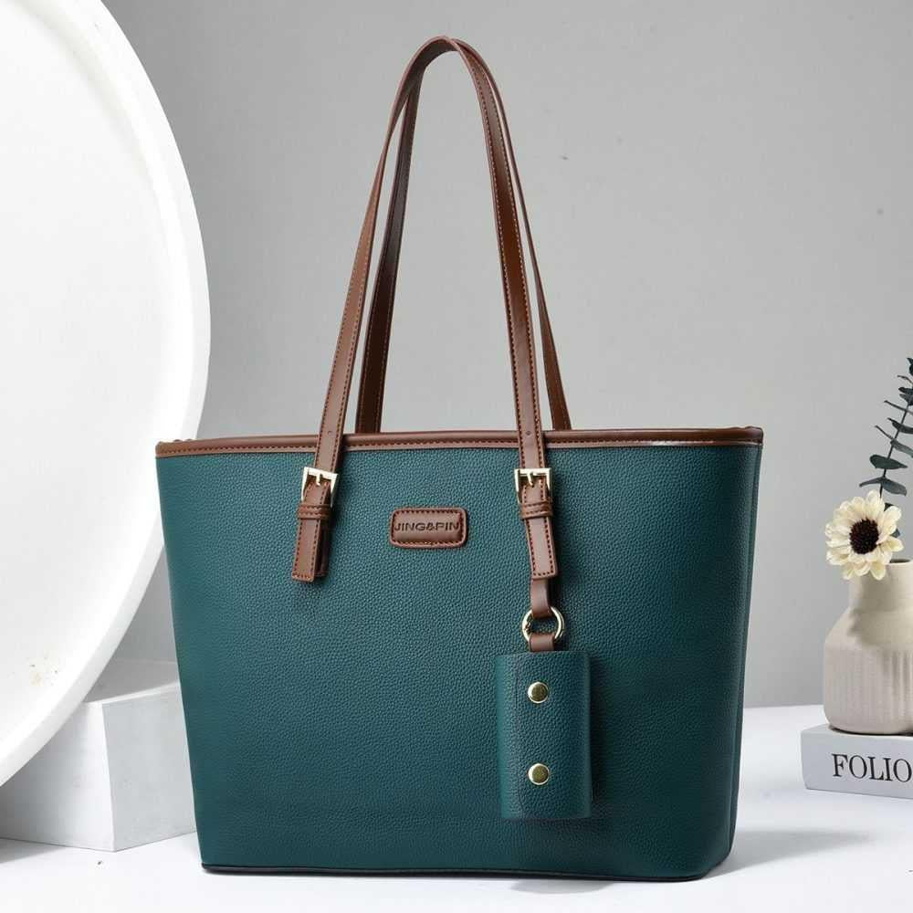 Women's Rexine Plain Tote Bag