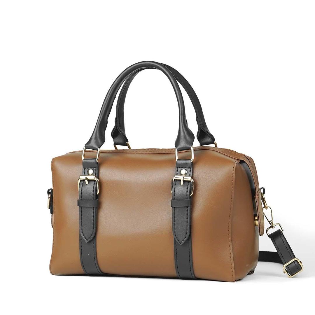 Women's PU Leather Plain Shoulder Bag