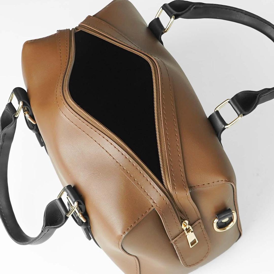 Women's PU Leather Plain Shoulder Bag